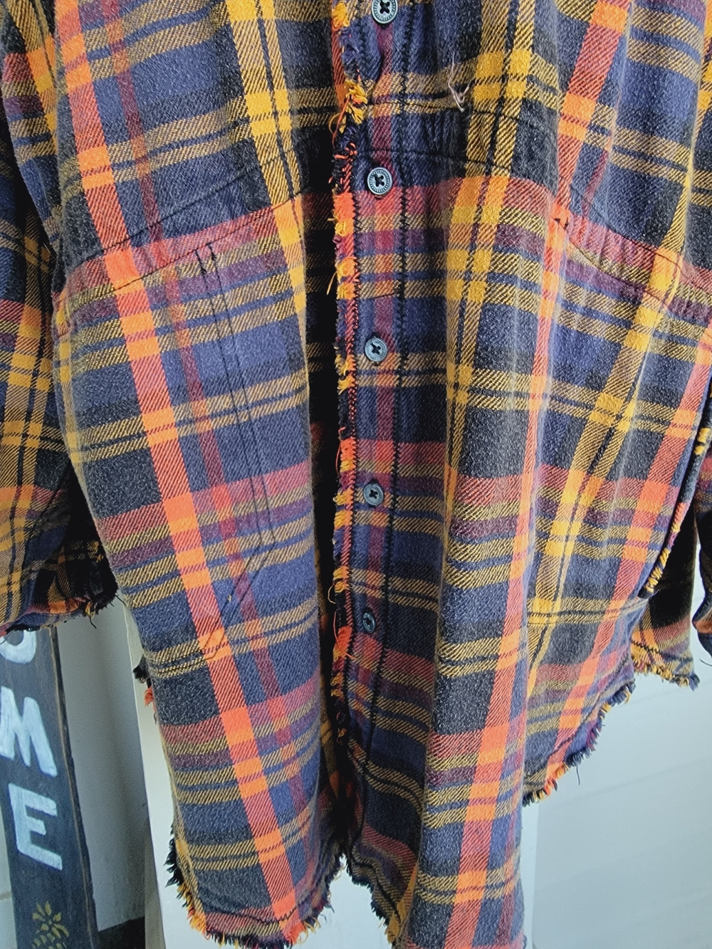 We The Free People Summer Daydream Plaid Oversized Flannel Shirt In Grunge - Picture 15 of 16